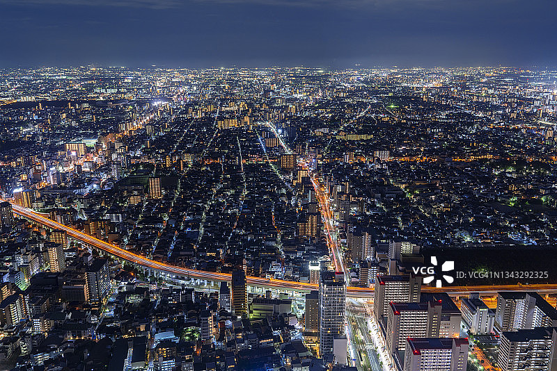 大阪城市夜景图片素材