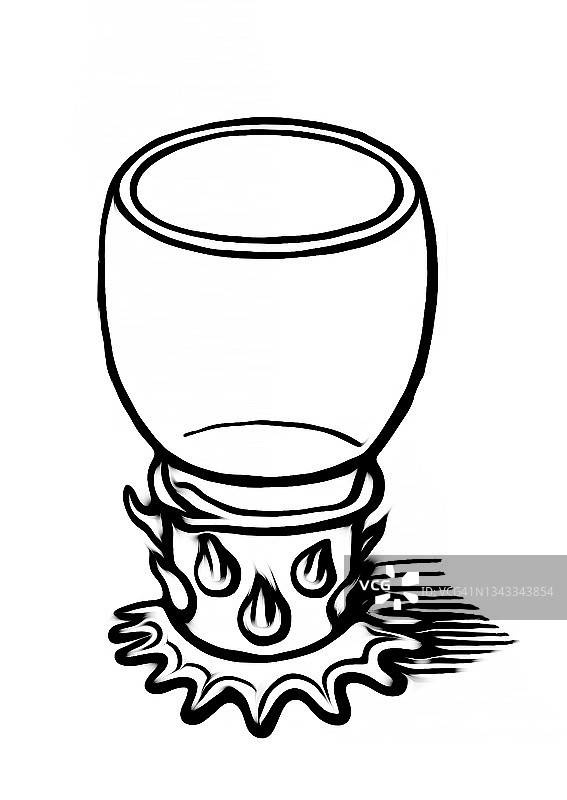 德国科隆Rheinische Glashütten AG的投手和饮用玻璃杯古老雕刻插图图片素材
