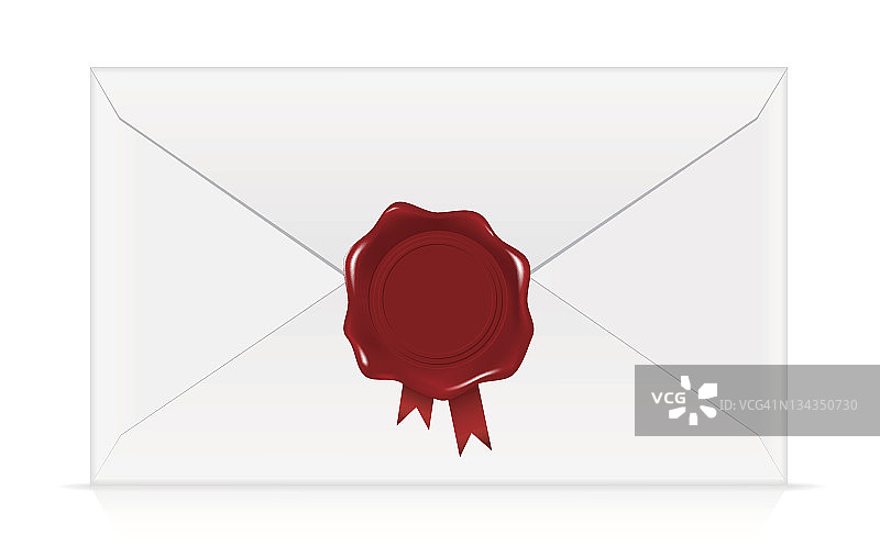 火漆印章信封图片素材