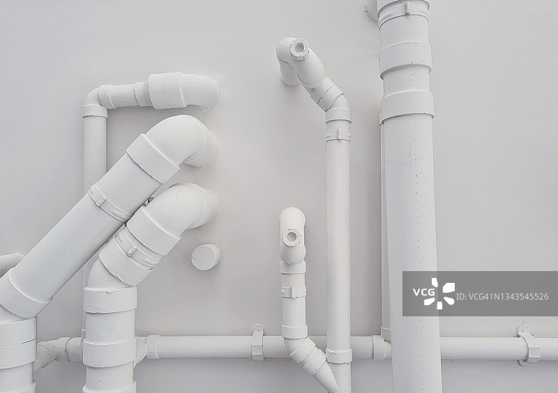 建筑下方污水系统管道图片素材