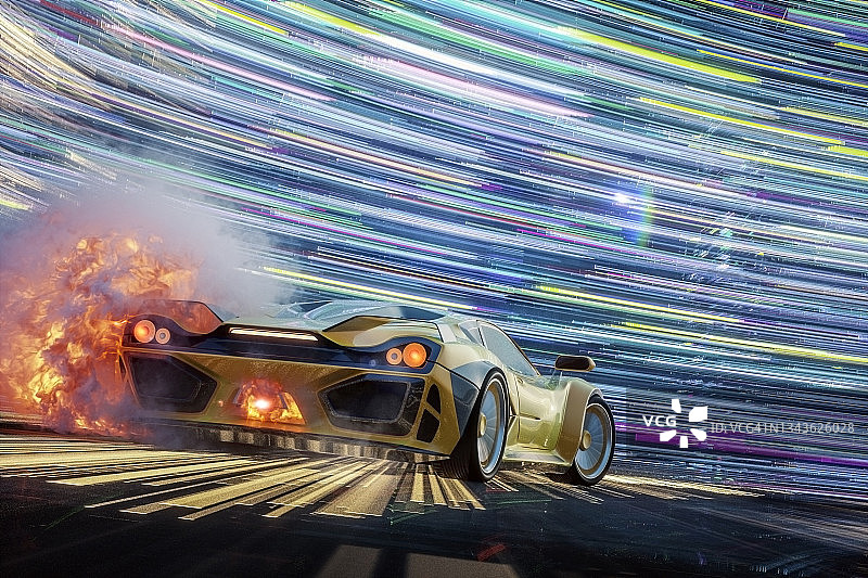 疾驰的未来概念跑车图片素材