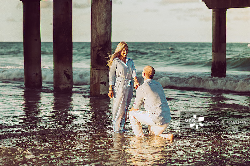海滩婚礼求婚订婚图片素材