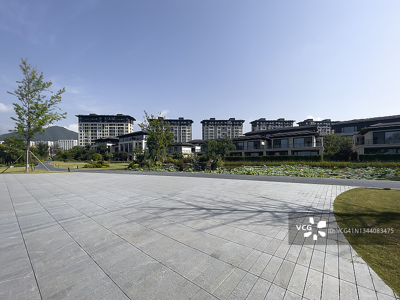 中国杭州住宅区广场图片素材