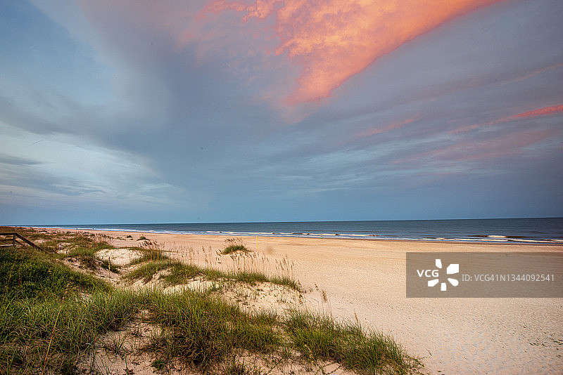 日落海滩景观图片素材