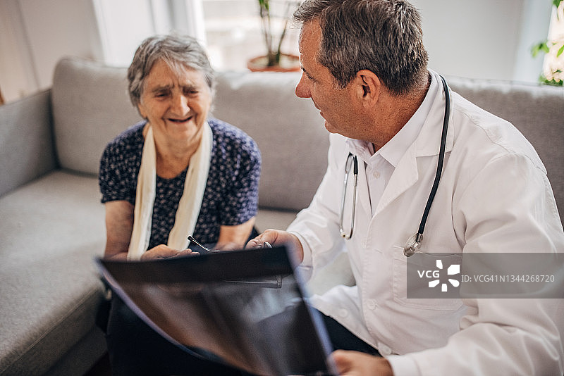 手部受伤，医生和病人图片素材