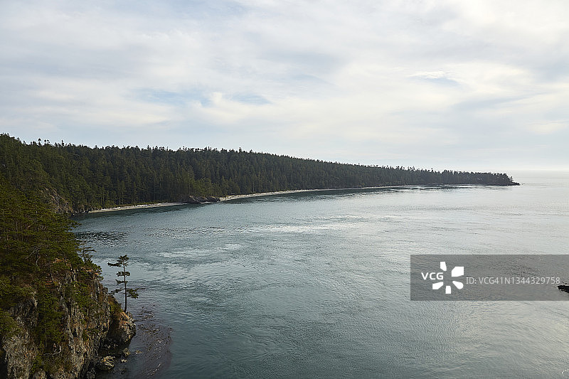 从欺骗海峡大桥看普吉特海湾和惠德比岛图片素材
