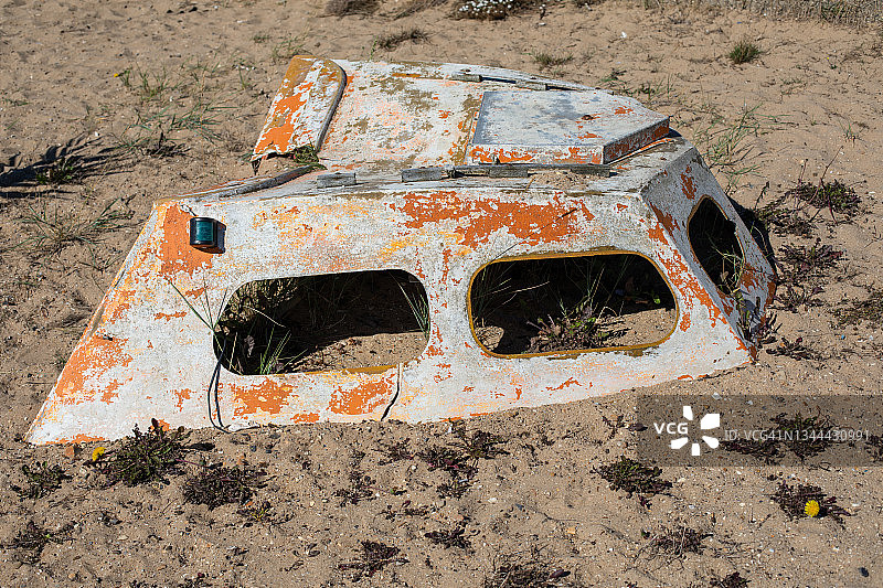 海滩污染，英格兰东南部图片素材