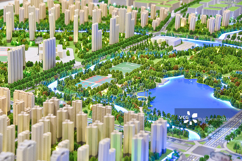 房地产开发项目沙盘模型图片素材