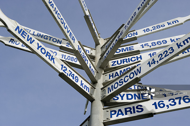 新西兰韦斯特波特指示牌图片素材