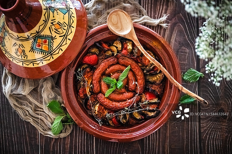 Merguez塔吉锅图片素材