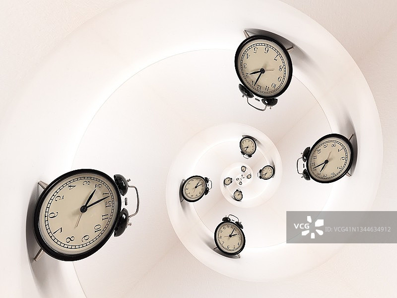 螺旋图案闹钟图片素材