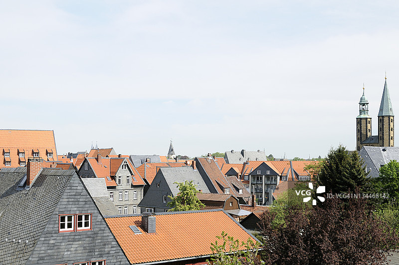 德国下萨克森州戈斯拉尔屋顶景观图片素材