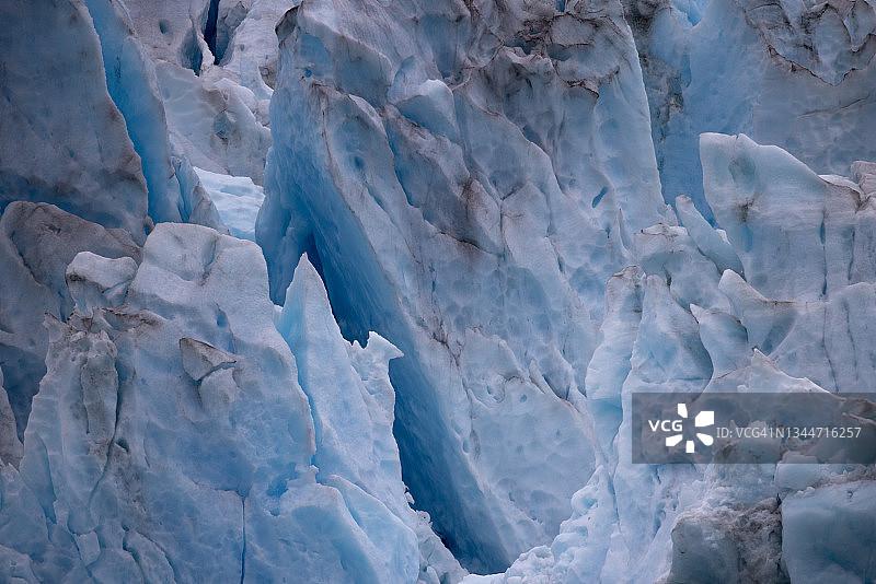 蓝色冰川特写图片素材