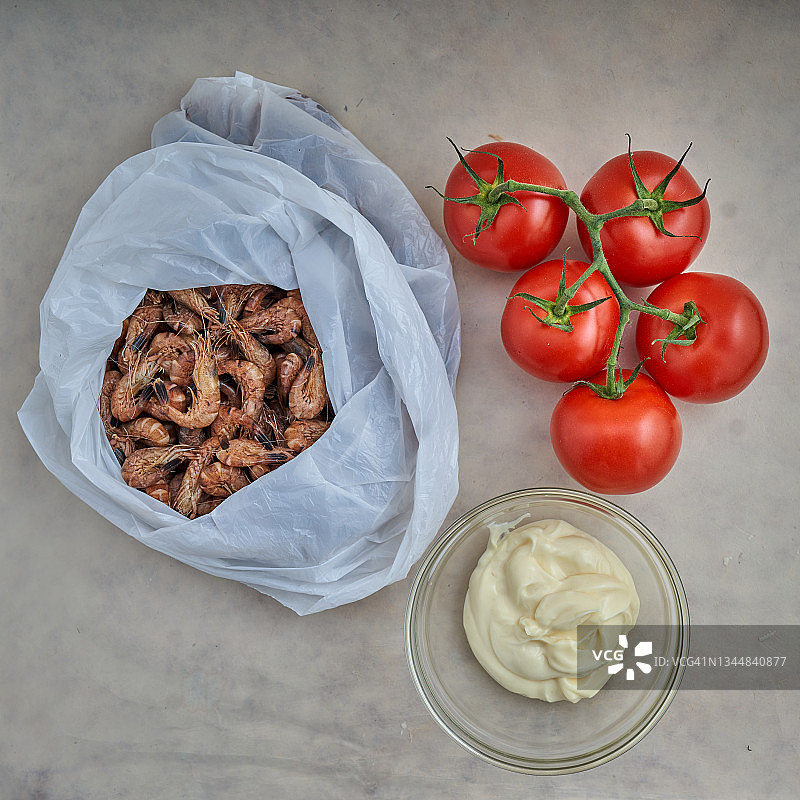 番茄鲜虾配料图片素材