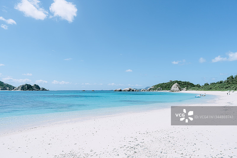 冲绳县渡嘉敷岛的白色沙滩图片素材