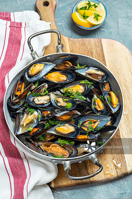 清蒸贻贝图片素材