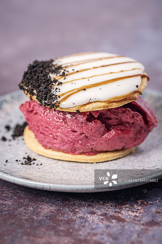 覆盆子冰糕甜点图片素材