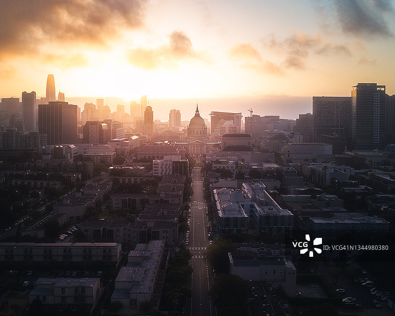 旧金山日出图片素材