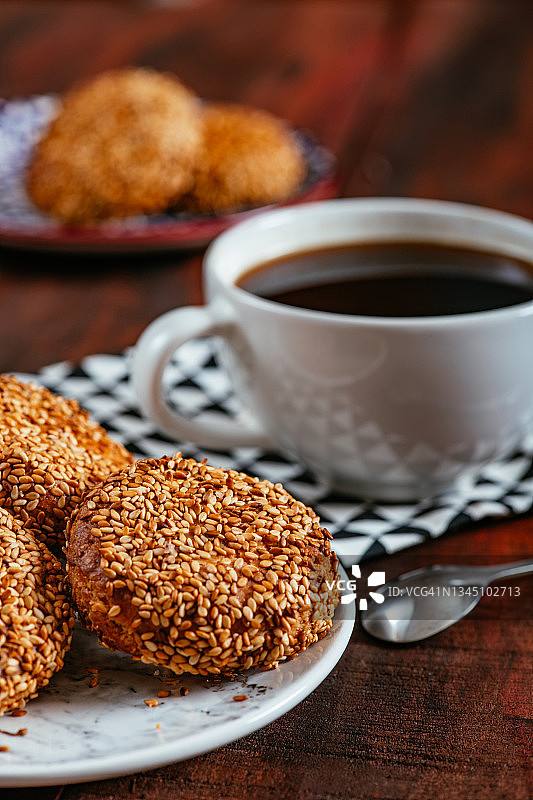 糖蜜和芝麻饼干图片素材