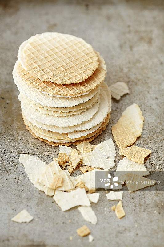 威化饼堆图片素材