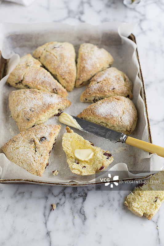 蔓越莓橙子烤饼图片素材