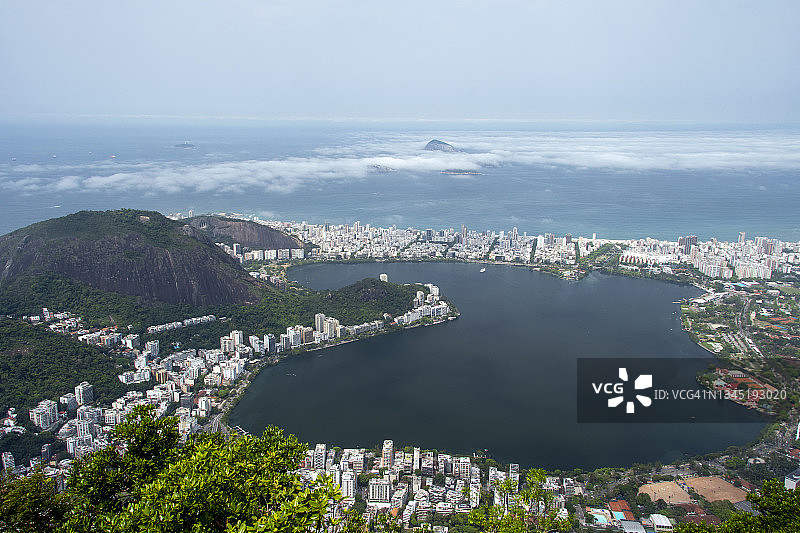 巴西里约热内卢科科瓦多山城市风光图片素材
