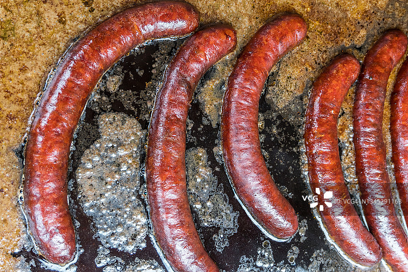 待售炸香肠特写图片素材