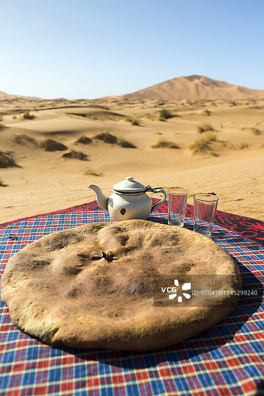 摩洛哥的马德福纳“柏柏尔披萨”图片素材