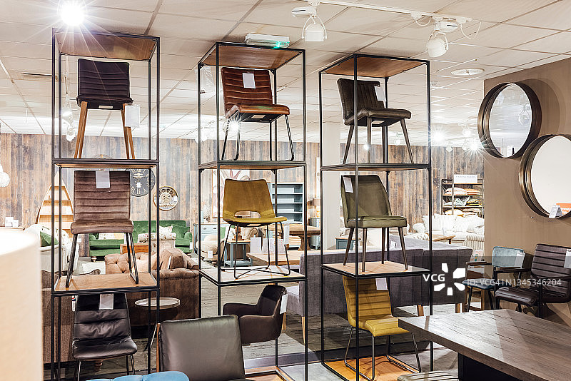 彩色座椅展厅图片素材