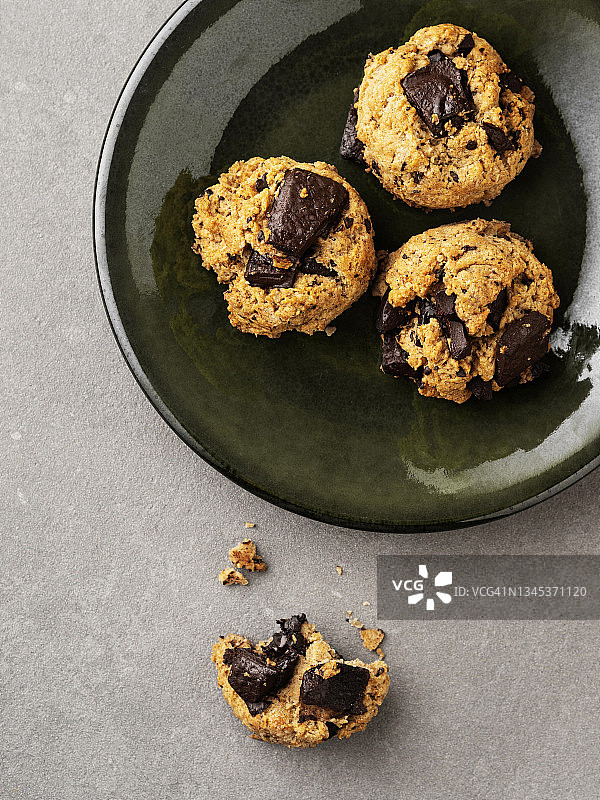 无麸质巧克力曲奇饼干图片素材