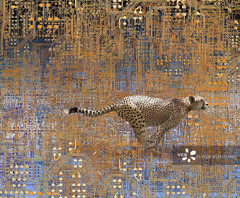 猎豹速度的科技图片素材