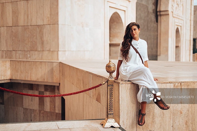 卡萨布兰卡的时尚博主图片素材