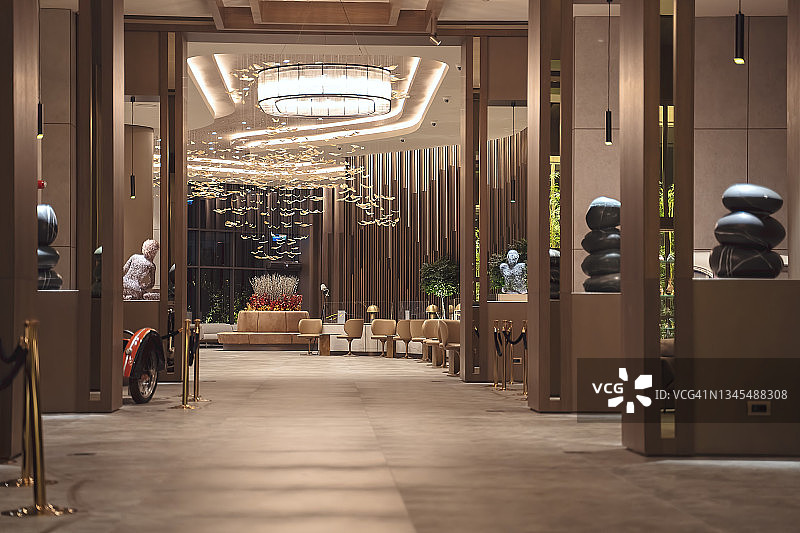 豪华酒店入口大厅图片素材