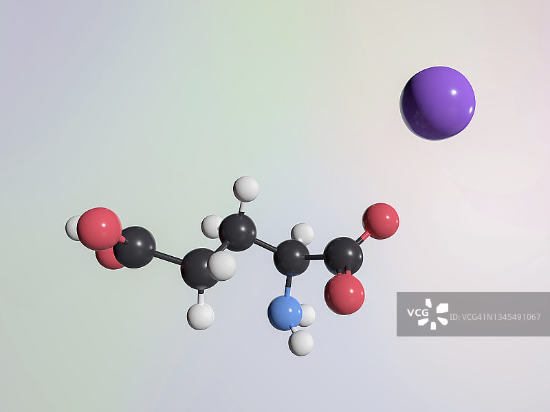 谷氨酸钠分子，图示图片素材