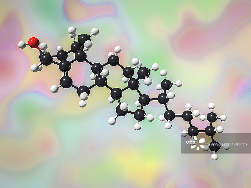 胆固醇分子图示图片素材