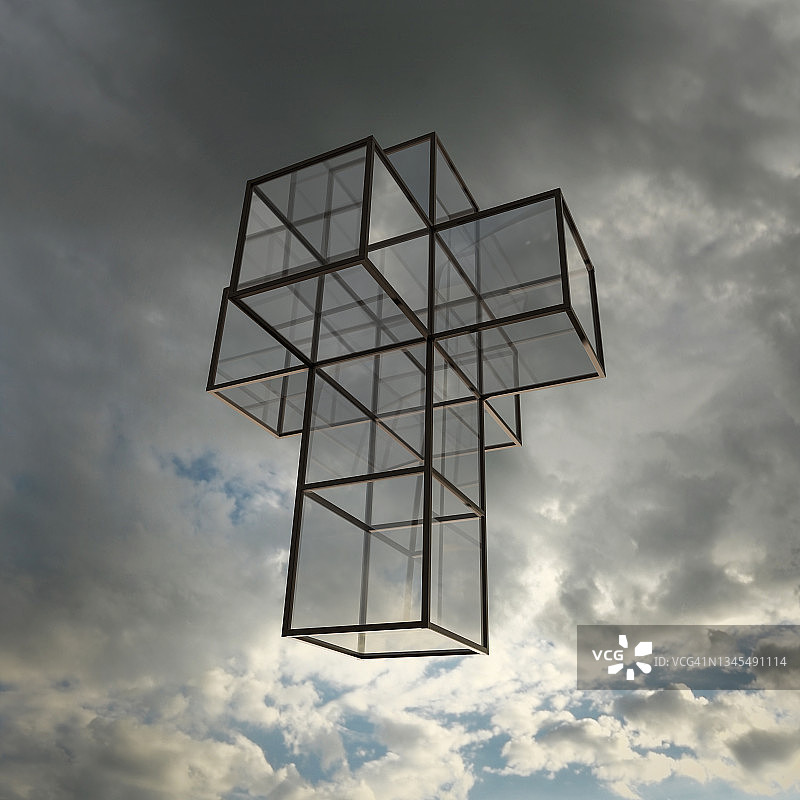 展开的超立方体，插图图片素材