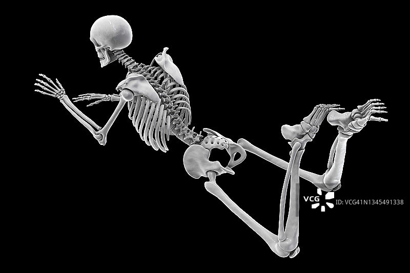 使用笔记本电脑的错误姿势插图图片素材