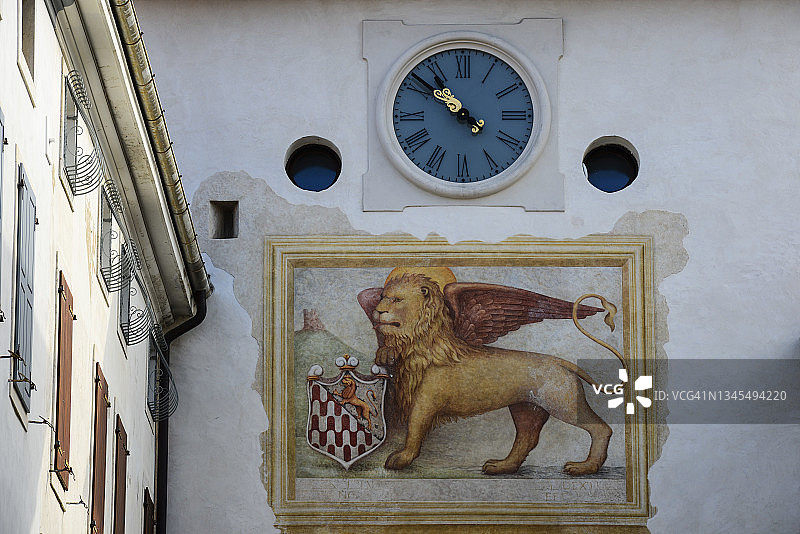 斯皮林贝戈市门上的威尼斯雄狮，意大利图片素材
