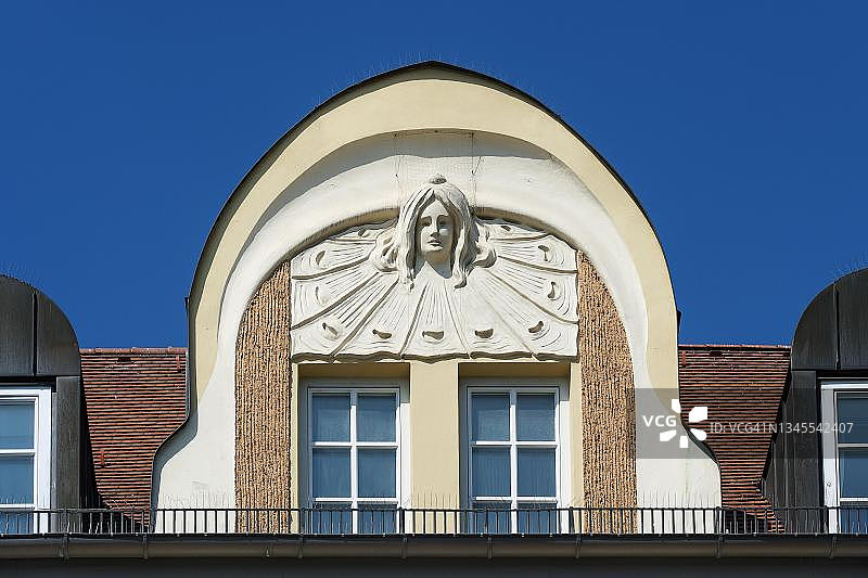 慕尼黑哈拉斯的新艺术风格装饰，上巴伐利亚，巴伐利亚，德国图片素材