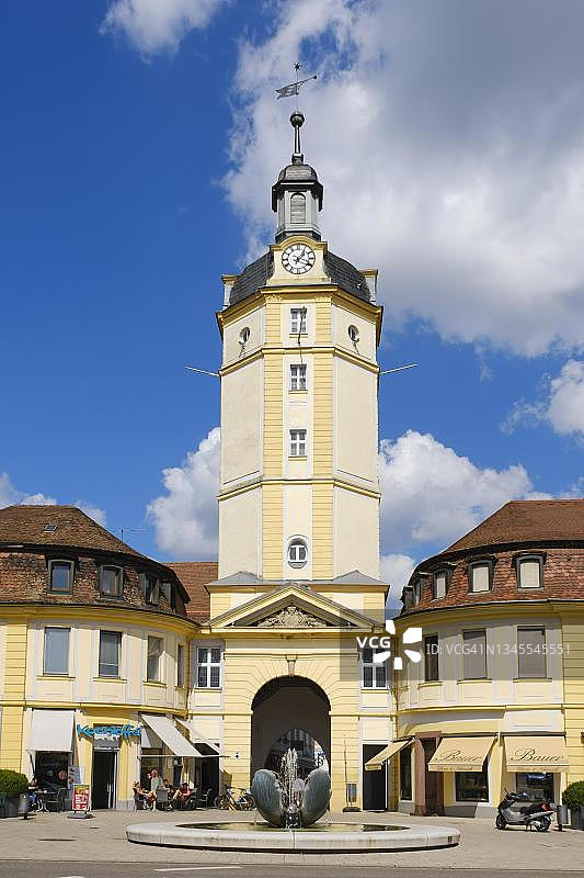 安斯巴赫的赫里德门，德国巴伐利亚弗兰肯地区图片素材