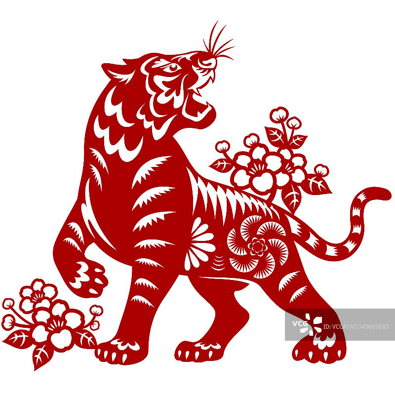 虎年剪纸图片素材