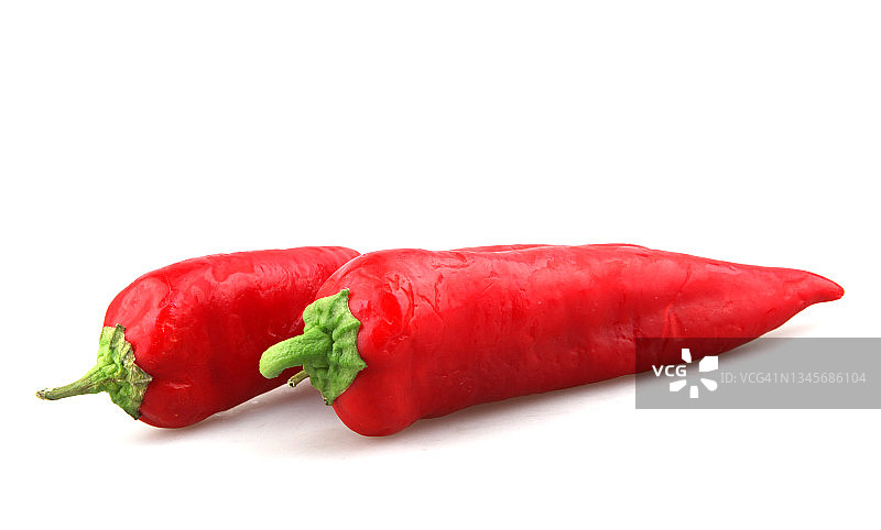 白色背景上的红辣椒图片素材