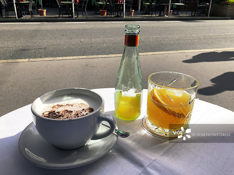 热巧克力橙汁饮品图片素材
