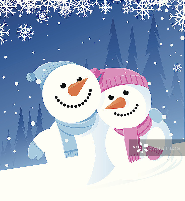 恋爱中的雪人图片素材