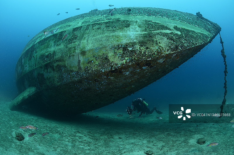 沉船潜水图片素材