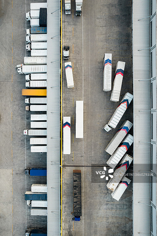 物流和配送中心航拍图片素材