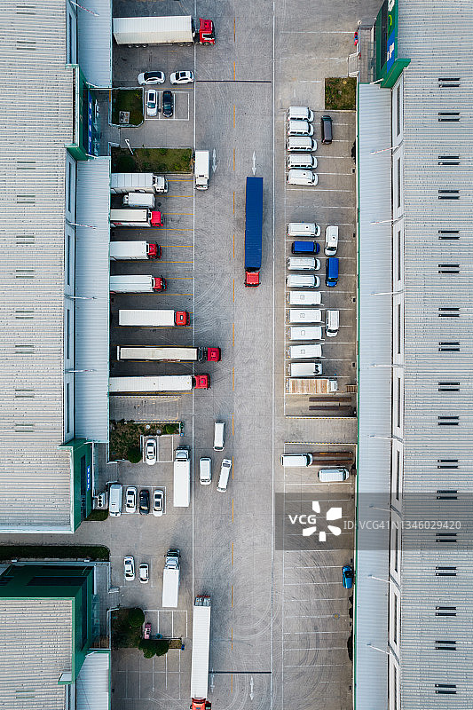 物流和配送中心航拍图片素材