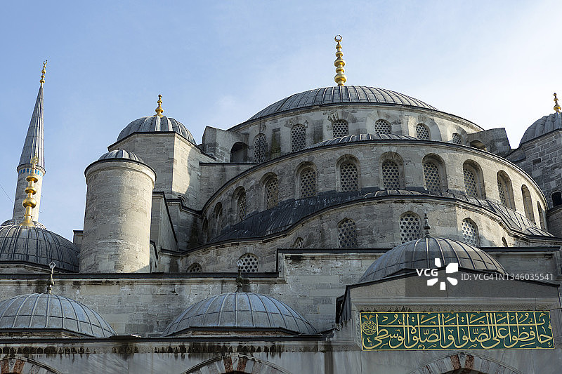 蓝色清真寺/苏丹艾哈迈德清真寺，土耳其伊斯坦布尔图片素材
