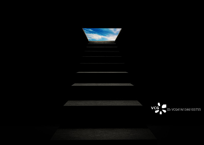 通往光明或黑暗的出口图片素材