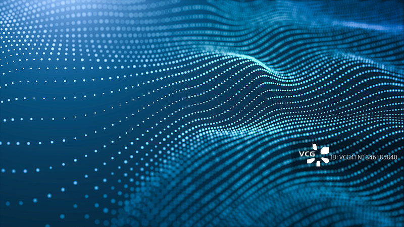 3D渲染未来主义抽象背景粒子动态图形数字设计图片素材